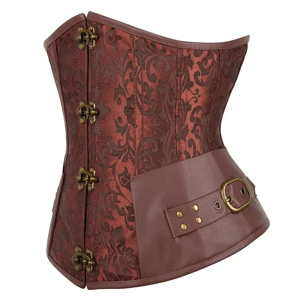 Corset Femme Marron Steampunk