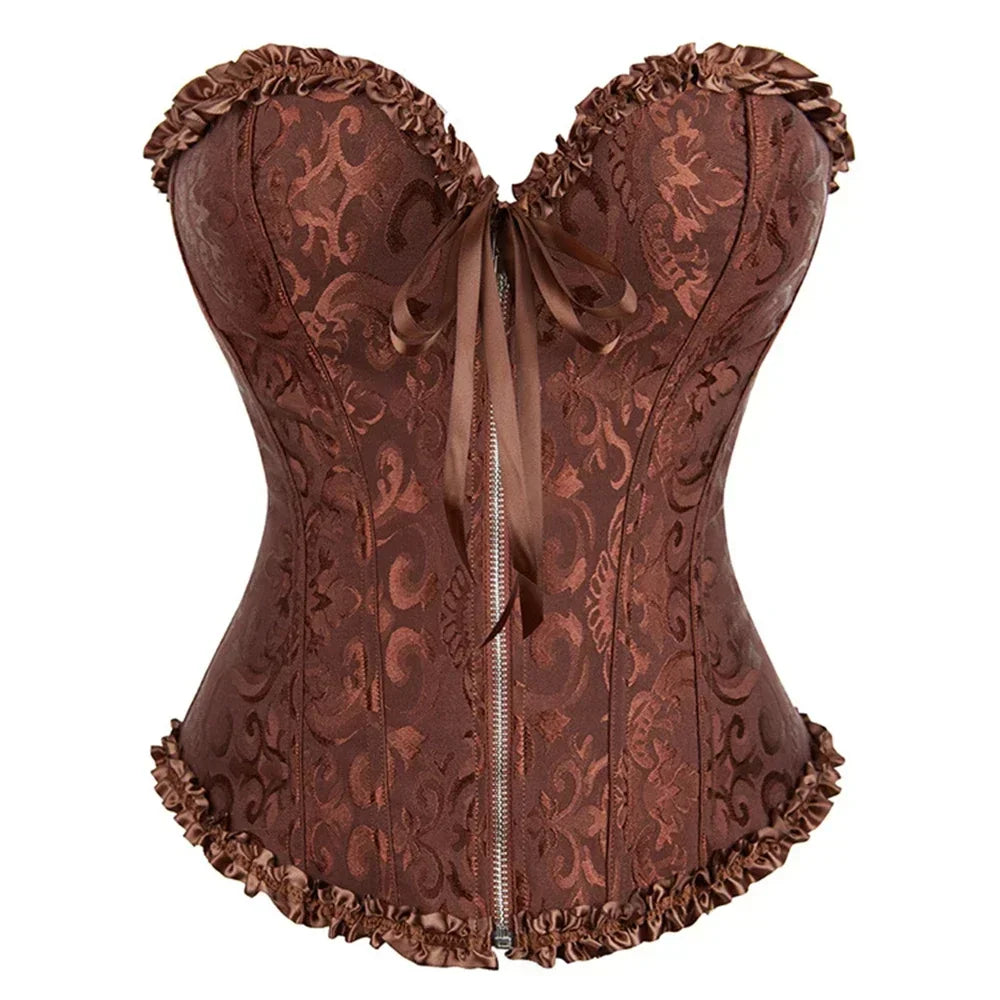 Corset Femme Baroque Marron