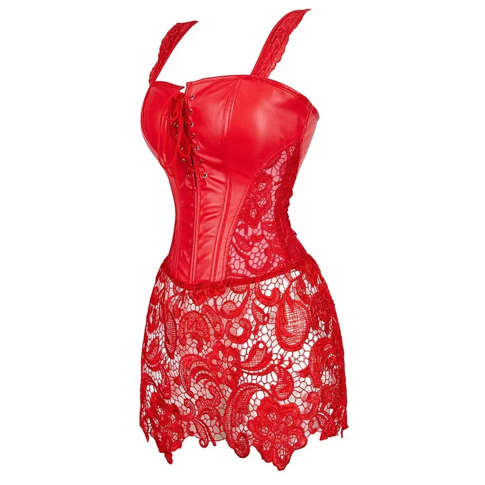 Corset Robe Femme Rouge