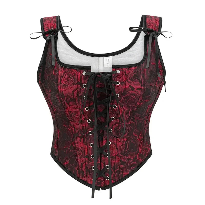 Corset Femme Gothique Rouge & Noir