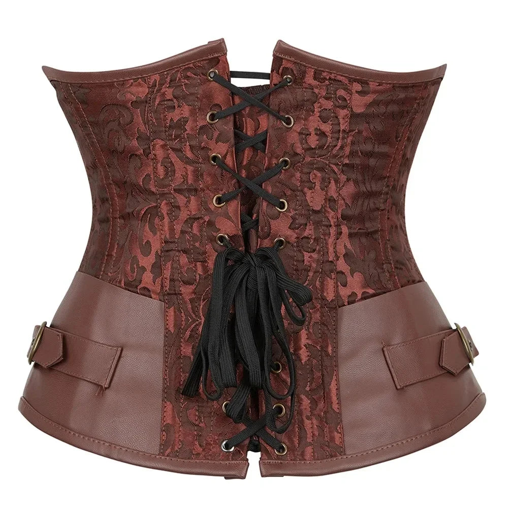 Corset Femme Marron Steampunk