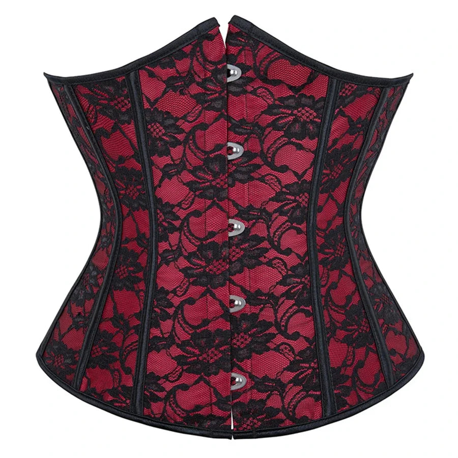 Corset Femme Dentelle Rouge