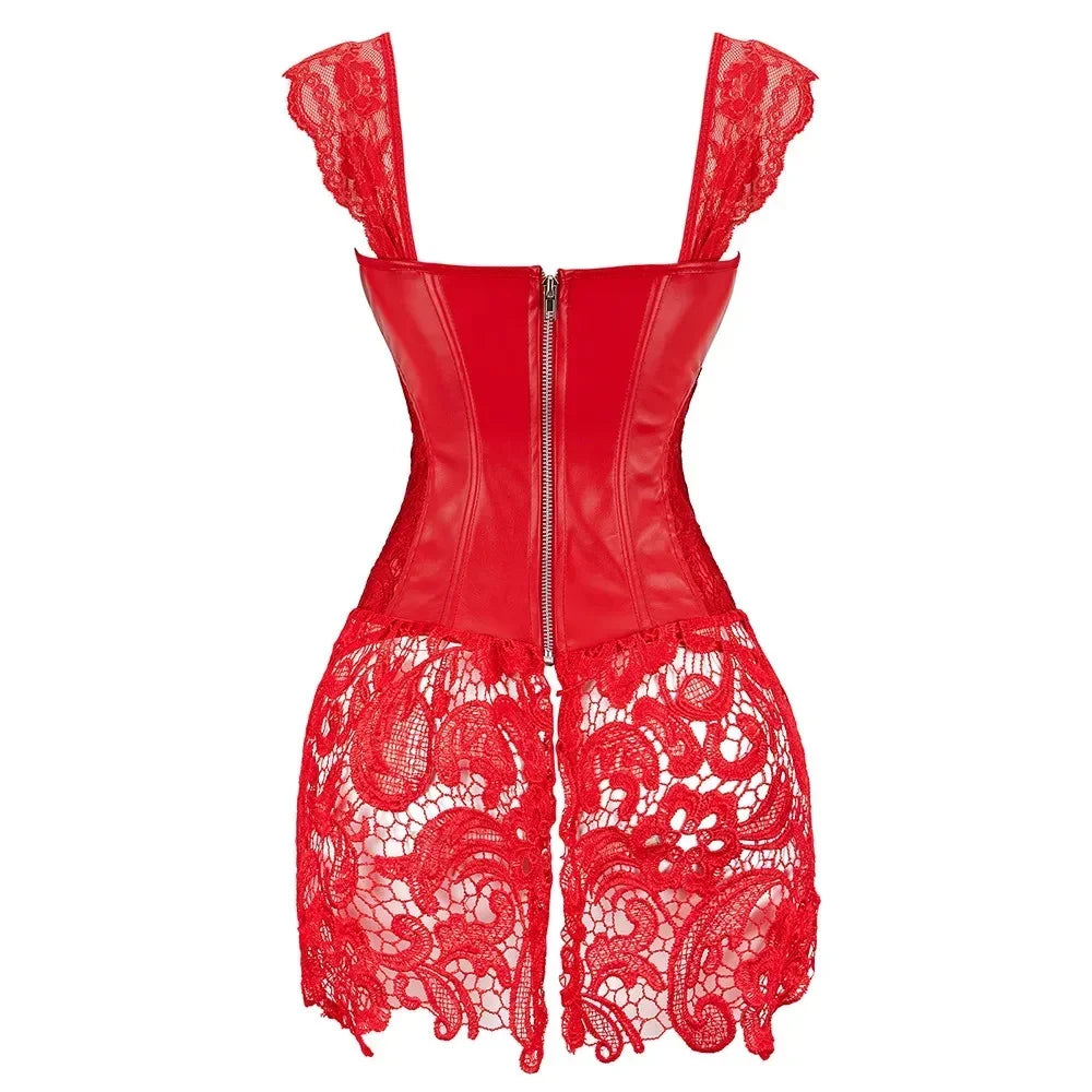 Corset Robe Femme Rouge