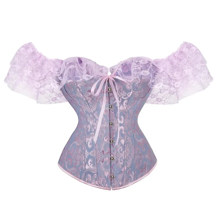 Corset Femme Lilas Dentelle