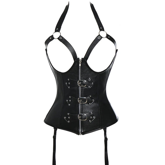 Corset harnais noir 