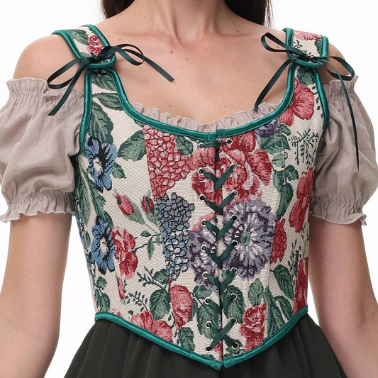 Corset Femme Floral à Bretelles