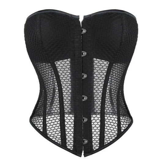 Corset noir transparent