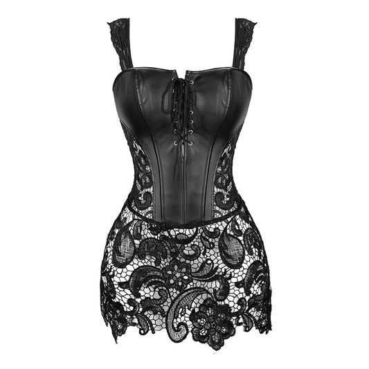 Corset Robe Femme Noire