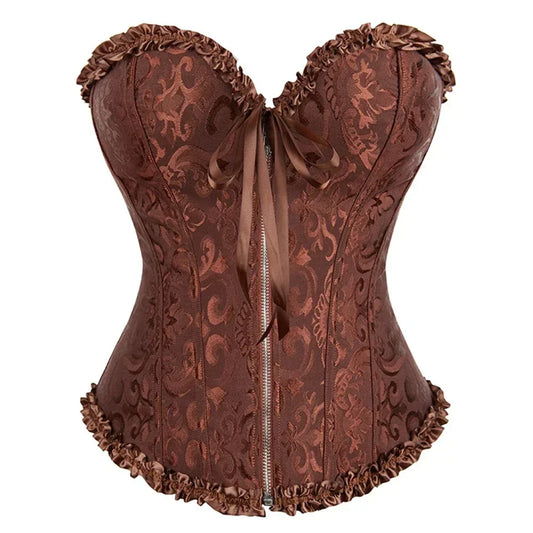 Corset Femme Baroque Marron