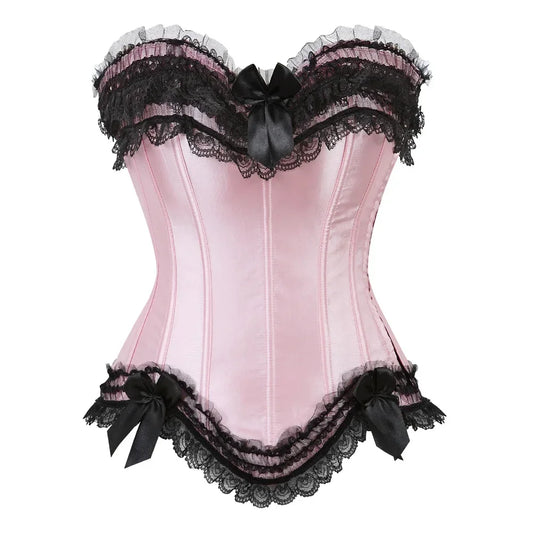 Corset Femme Rose & Noir