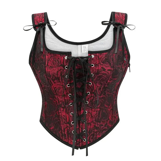 Corset Femme Gothique Rouge & Noir