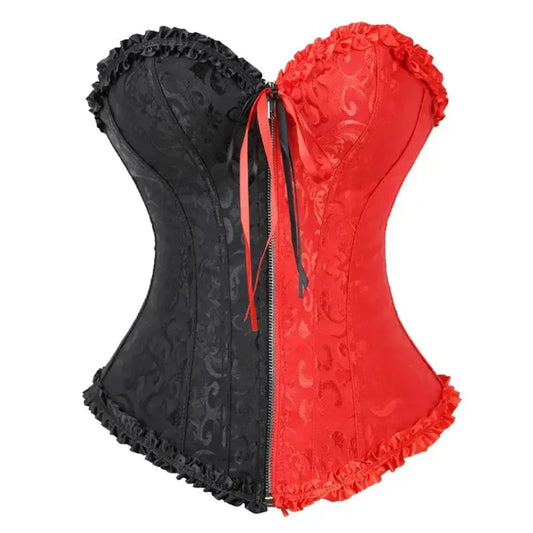 Corset Femme Noir &  Rouge