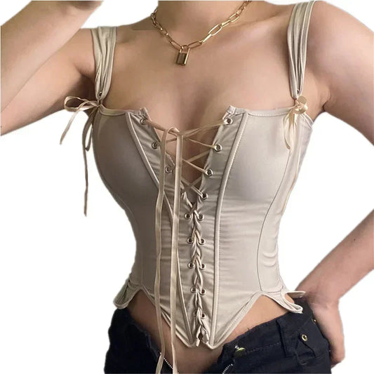 Corset Beige Crème Femme