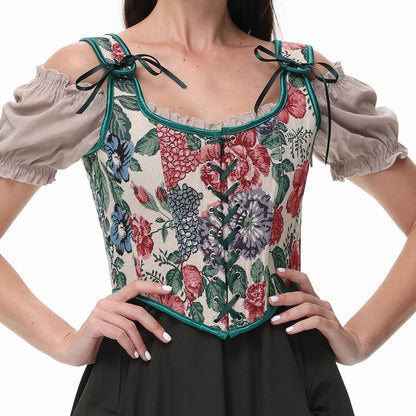 Corset Femme Floral à Bretelles