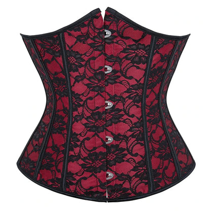 Corset Femme Dentelle Rouge