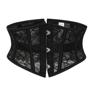 Corset noir fermeture métallique 