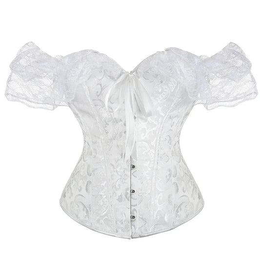 Corset Femme Blanc Dentelle