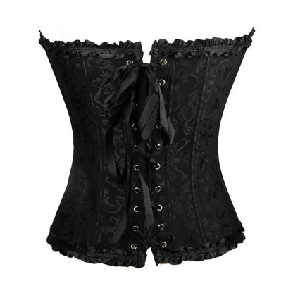 Corset Femme Noir Satiné