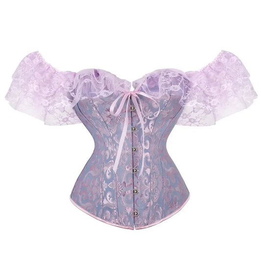 Corset Femme Lilas Dentelle